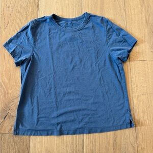 Lululemon classic fit cotton blend tee in pitch blue